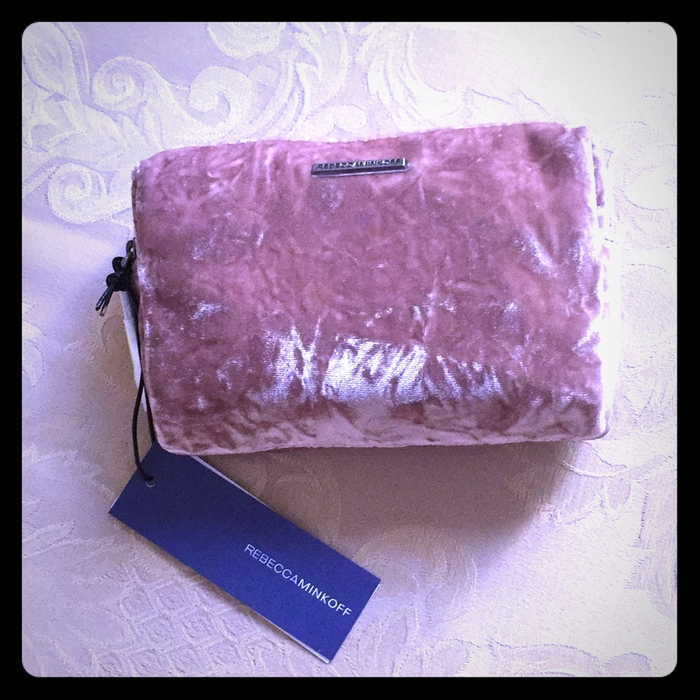 Rebecca Minkoff velvet pouch NWT